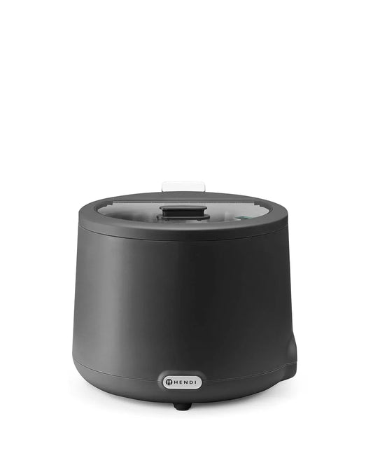 Marmite à Soupe Électrique UNIQ, Noir, 220–240V/500W, 35–85°C, ⌀365x, Aluminium, acier inoxydable, PP et verre trempé, 325mm