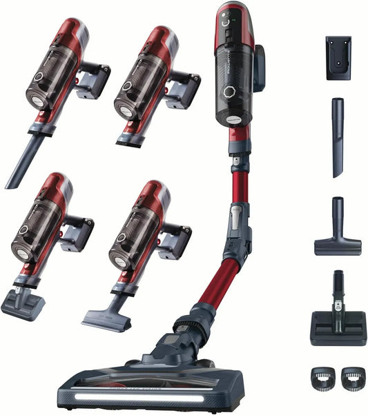 Rowenta Aspirateur, noir, Autonomie 45 min, Brosse LED et écran de suivi intelligent, X-Pert 6